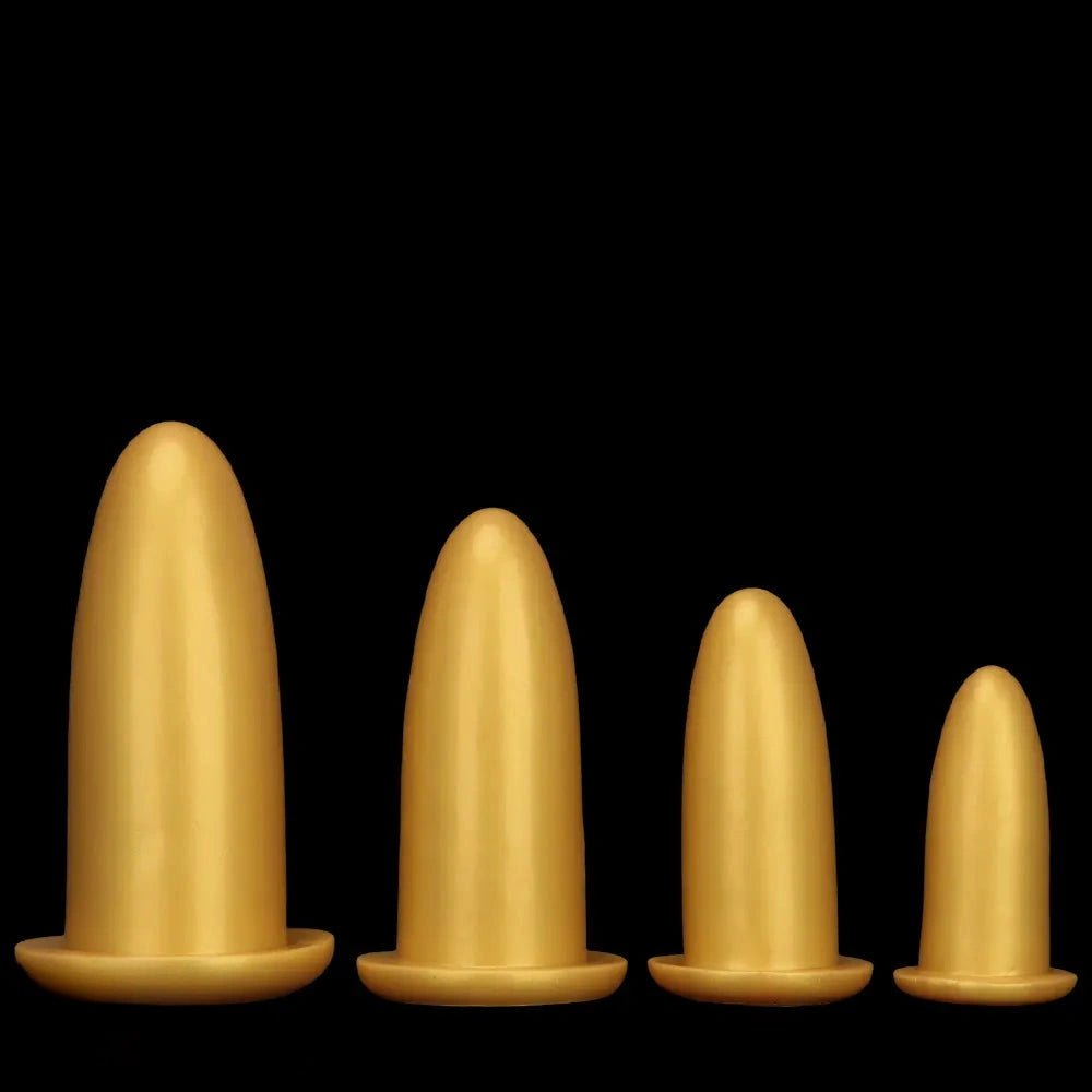 Gold silicone missile dildo, photo 2