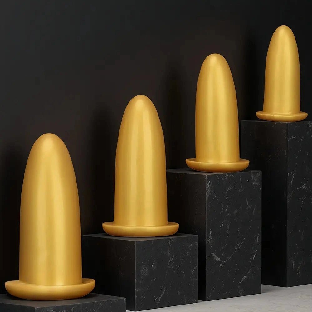Gold silicone missile dildo, photo 3