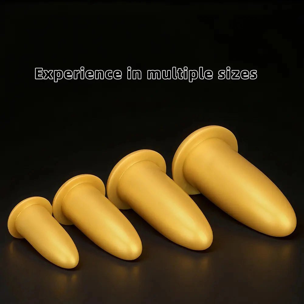 Gold silicone missile dildo, photo 4