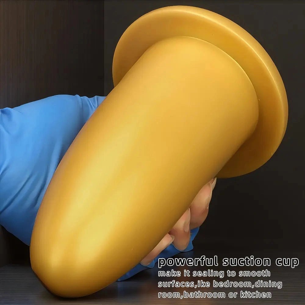 Gold silicone missile dildo, photo 6