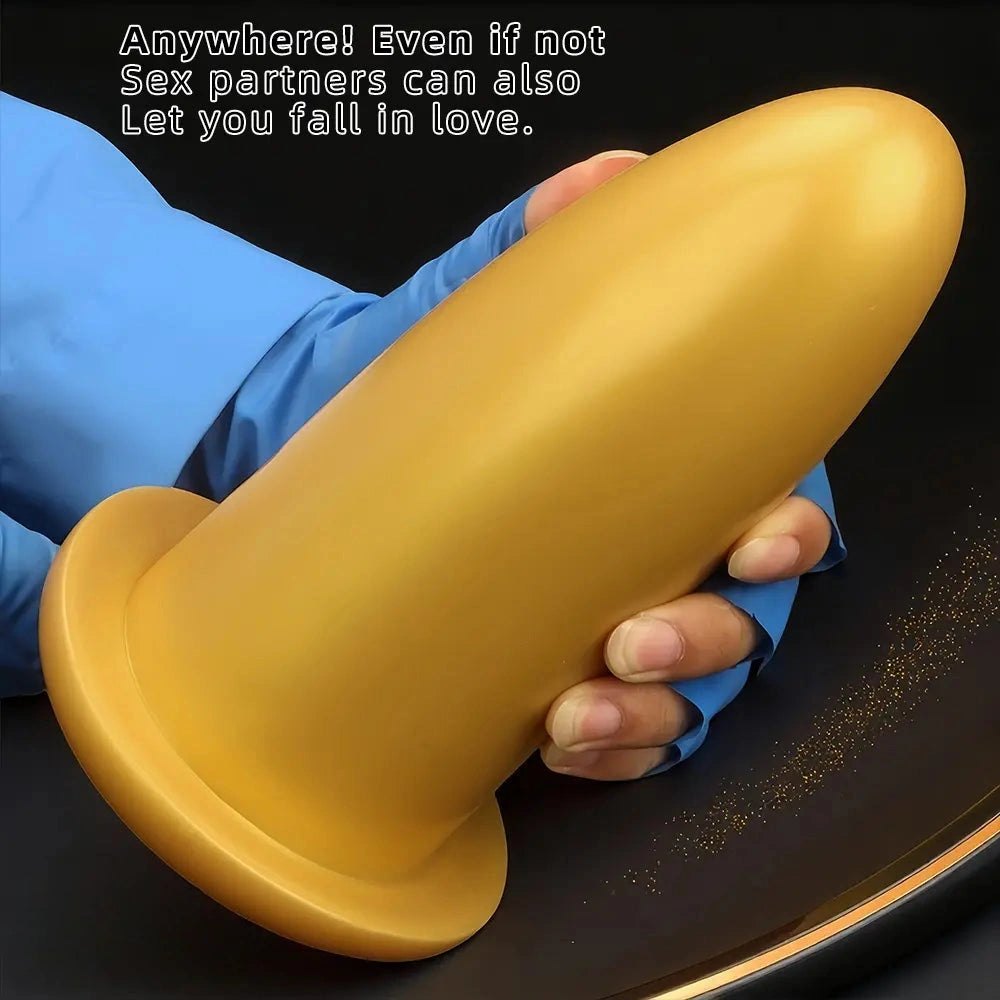Gold silicone missile dildo, photo 7