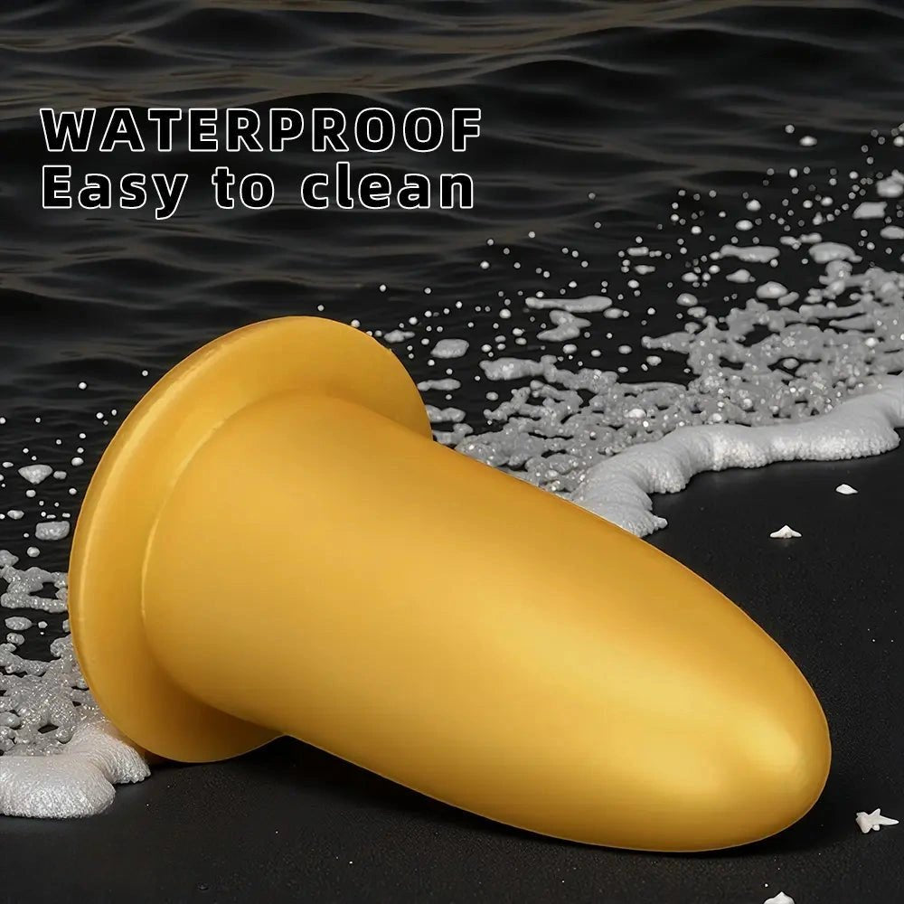 Gold silicone missile dildo, photo 8