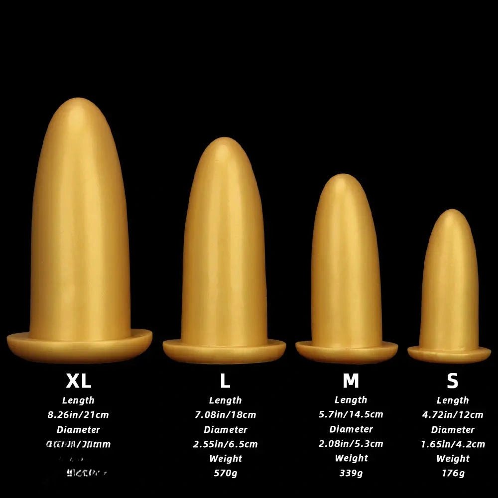 Gold silicone missile dildo, photo 9
