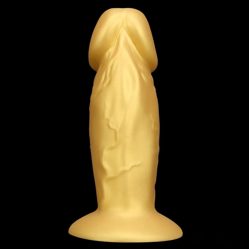 Gold silicone suction cup dildo, photo 11