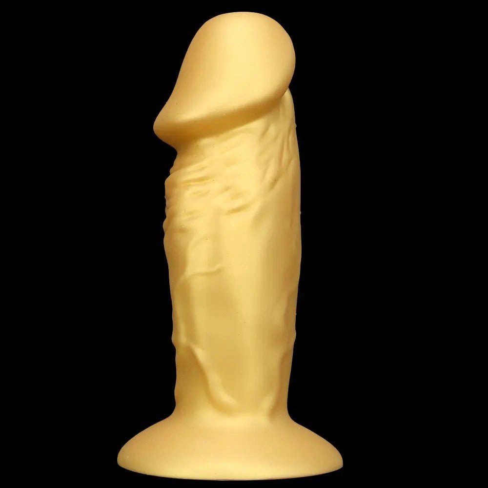 Gold silicone suction cup dildo, photo 12