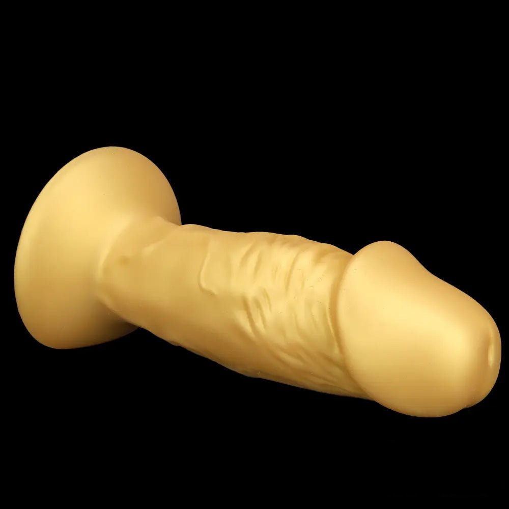 Gold silicone suction cup dildo, photo 13