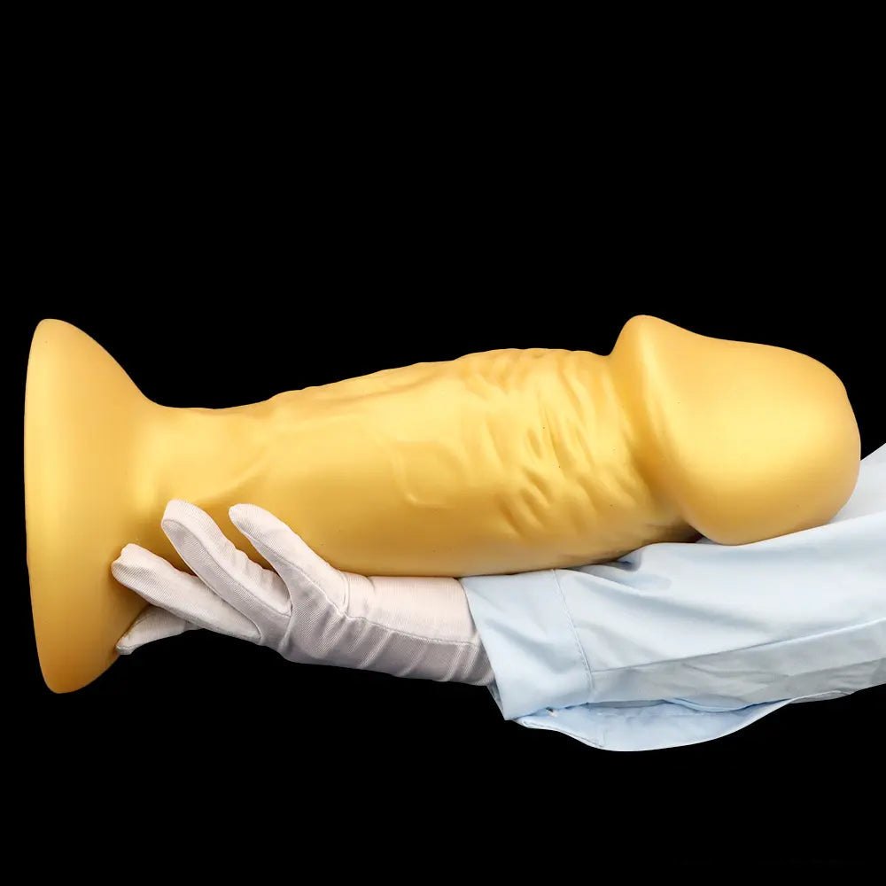 Gold silicone suction cup dildo, photo 14