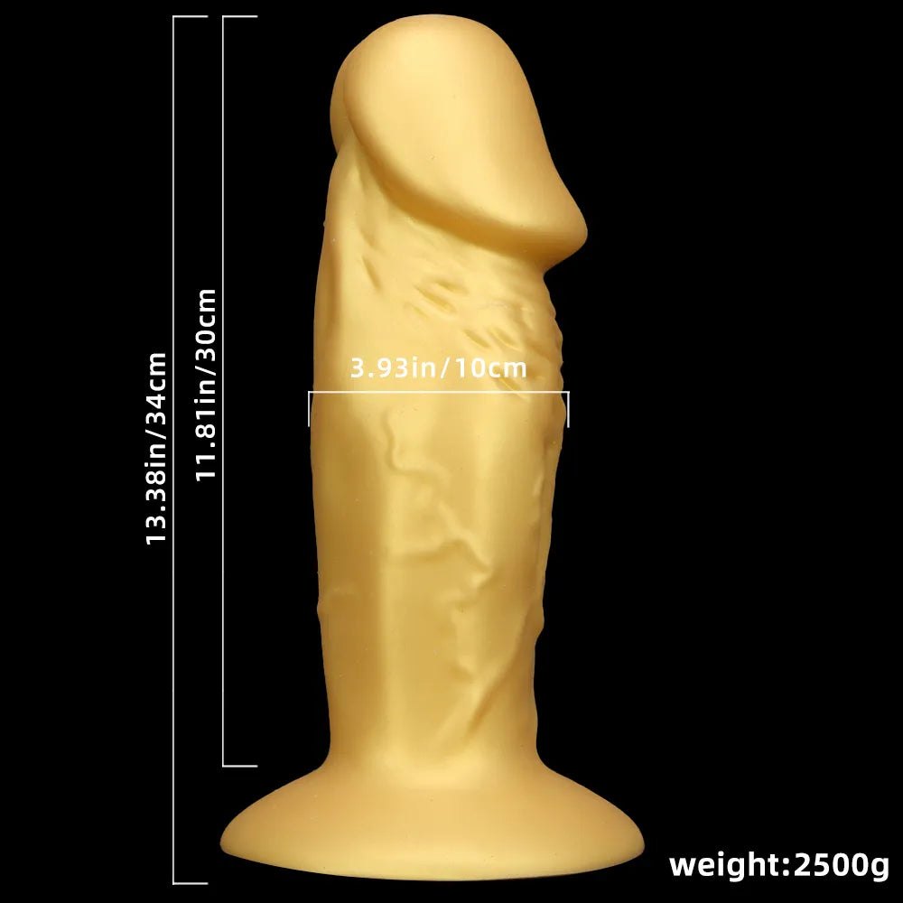 Gold silicone suction cup dildo, photo 8