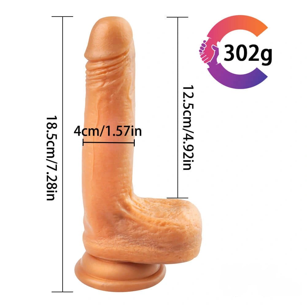 Gold silicone suction cup dildo, photo 6