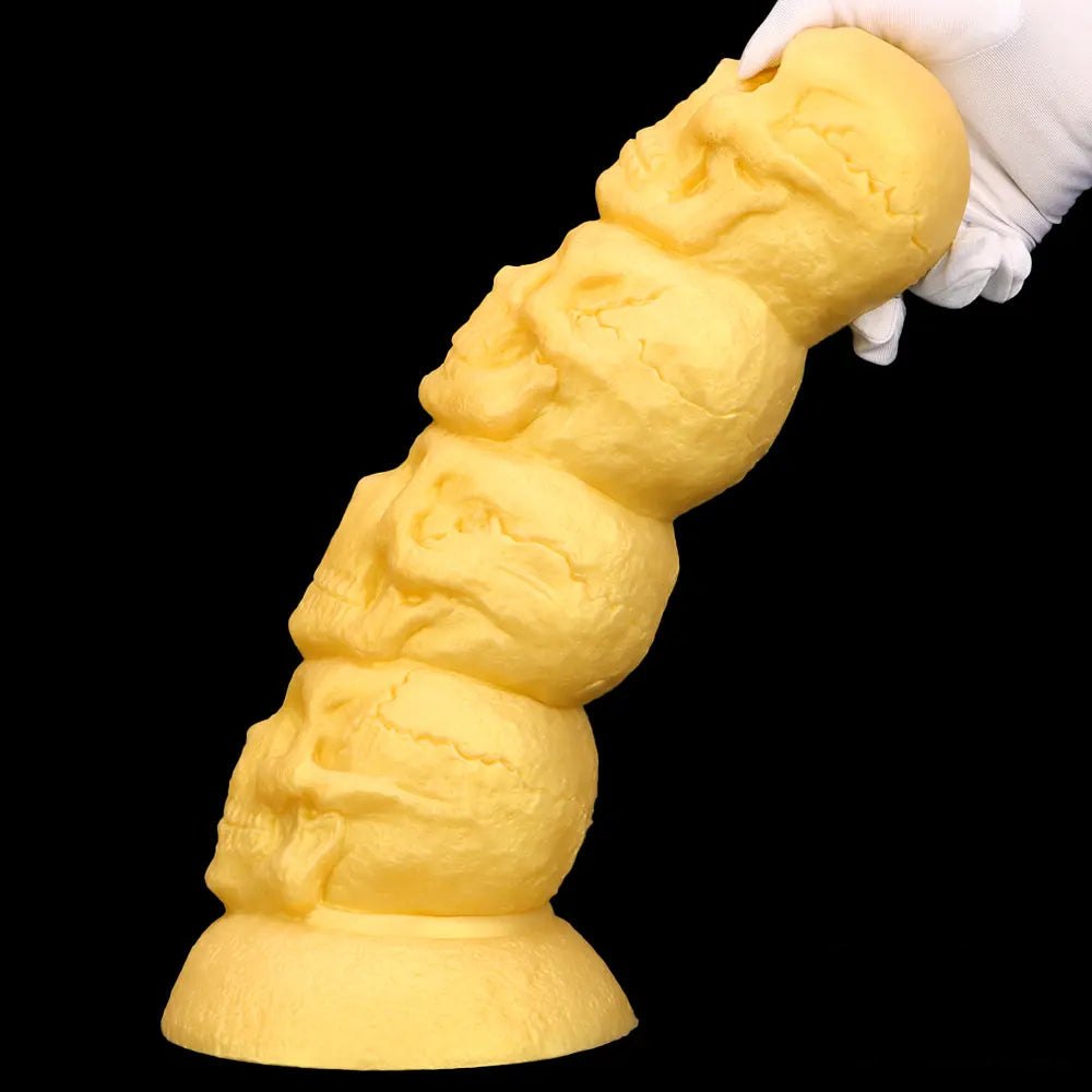 Gold skull stack fantasy dildo, photo 11