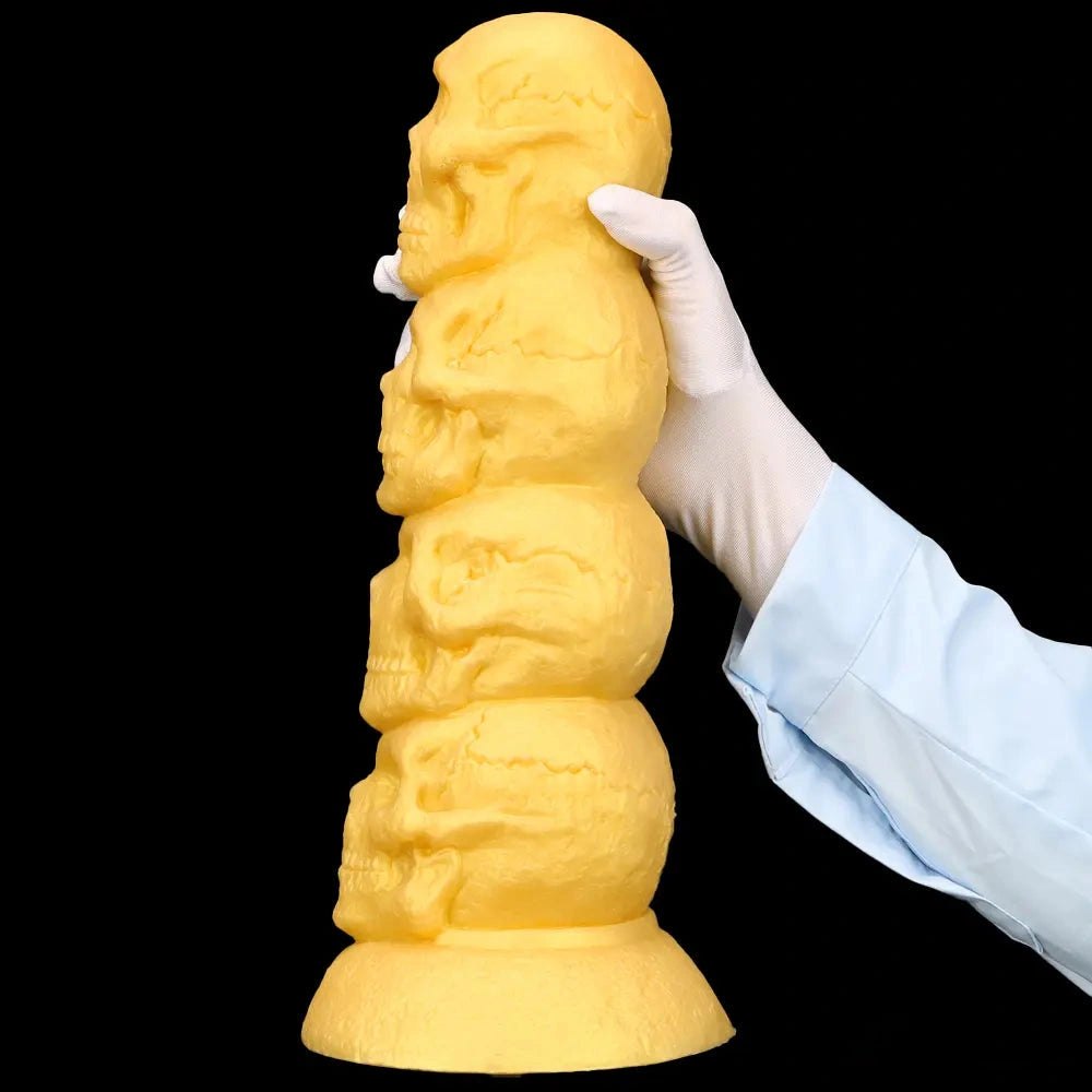 Gold skull stack fantasy dildo, photo 12