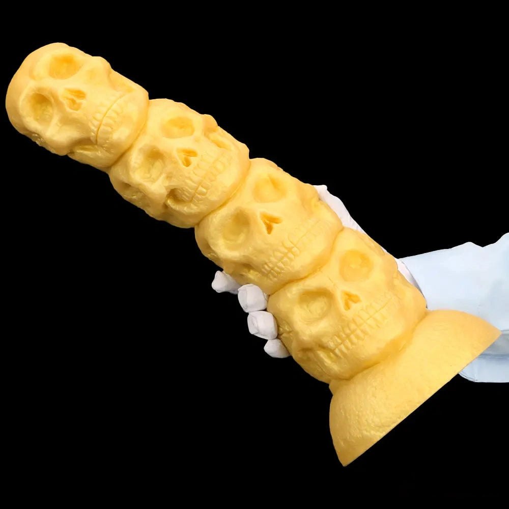 Gold skull stack fantasy dildo, photo 15