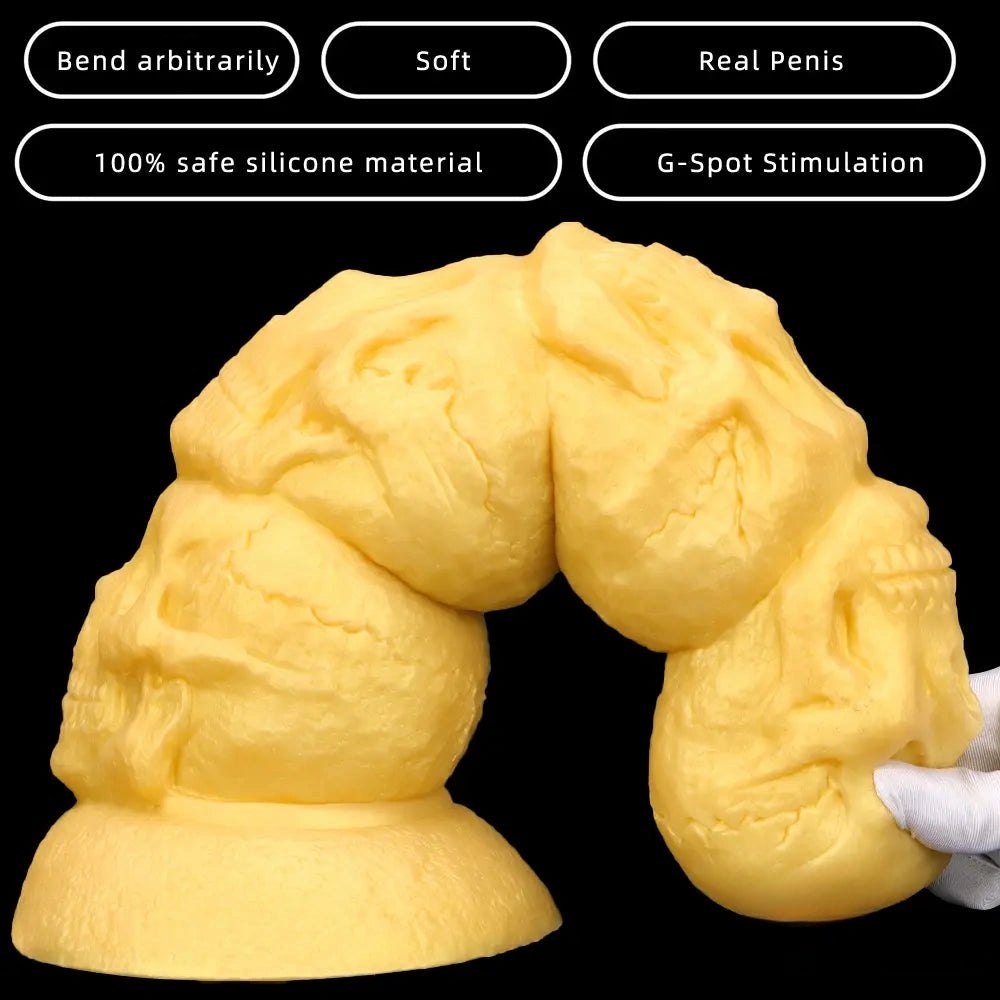 Gold skull stack fantasy dildo, photo 3