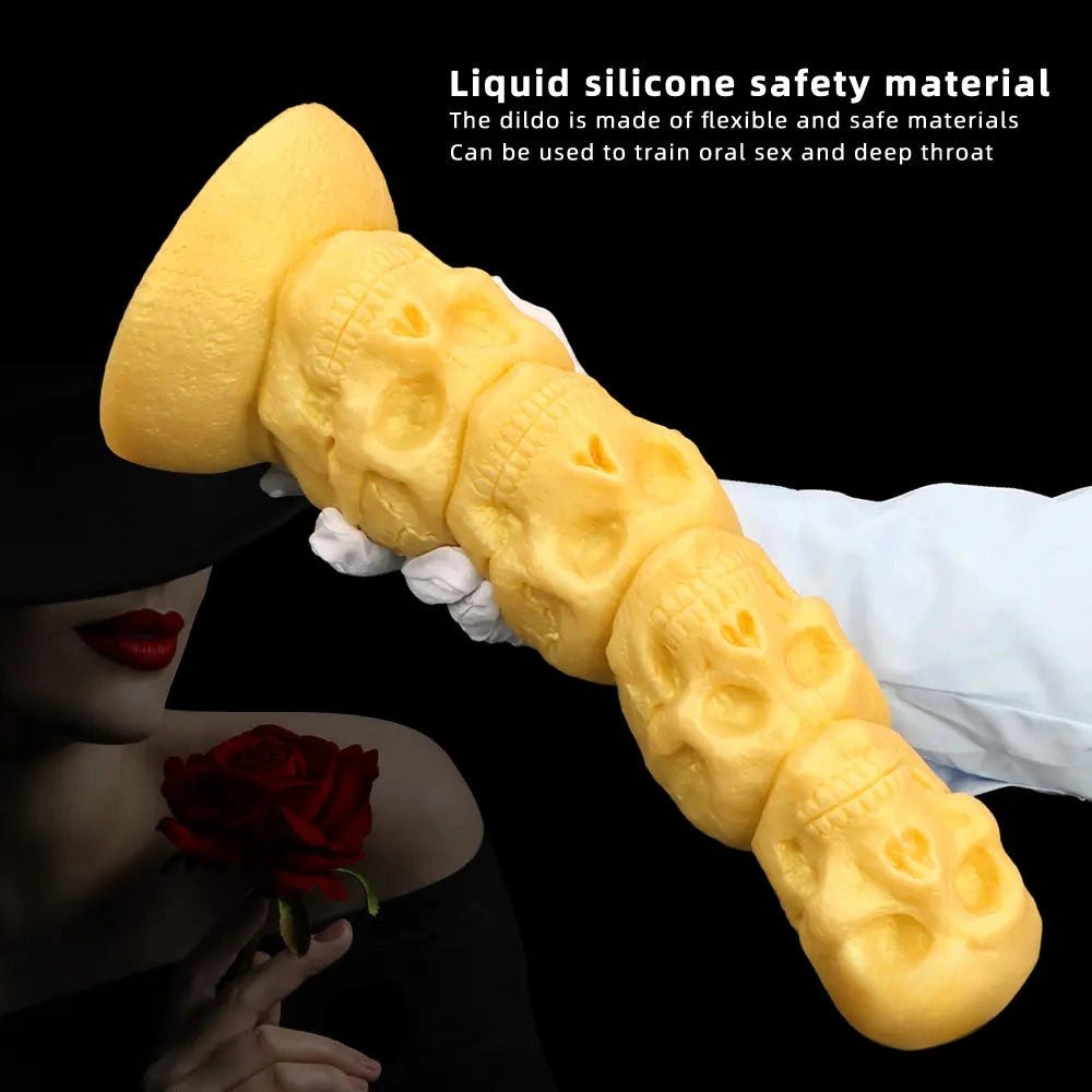 Gold skull stack fantasy dildo, photo 5