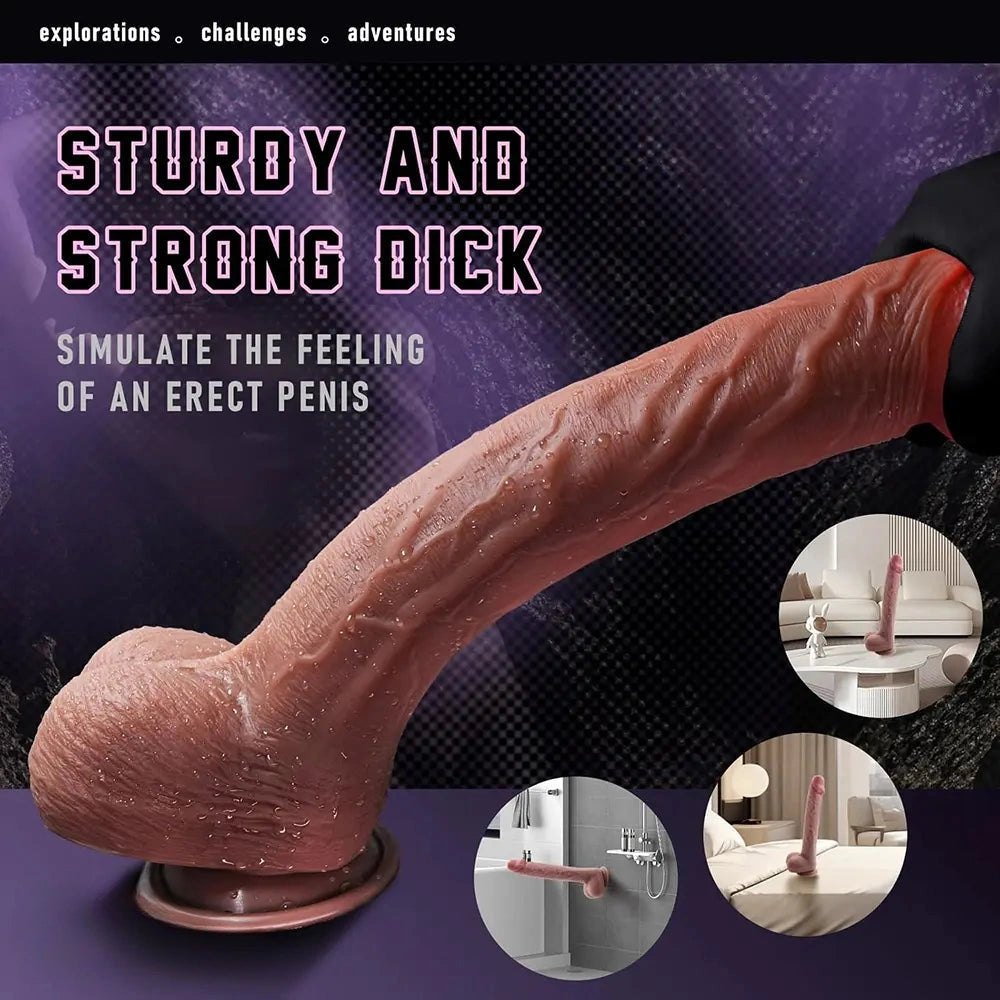 Gold smooth large dildo, photo 5