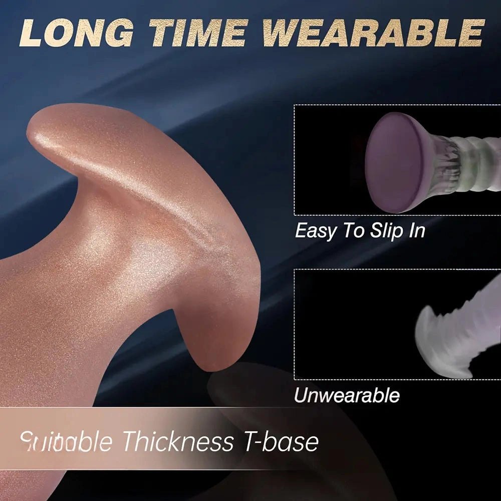 Gold smooth silicone butt plug, photo 4