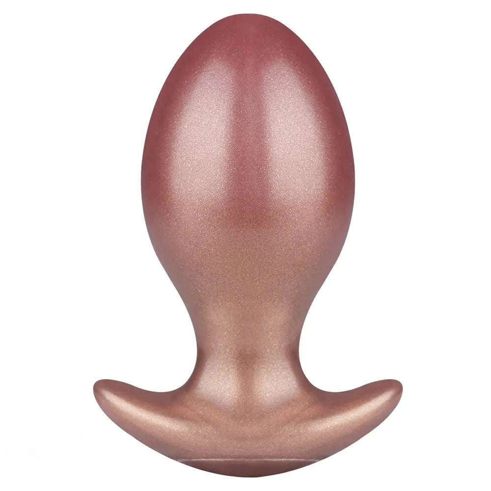 Gold smooth silicone butt plug, photo 9