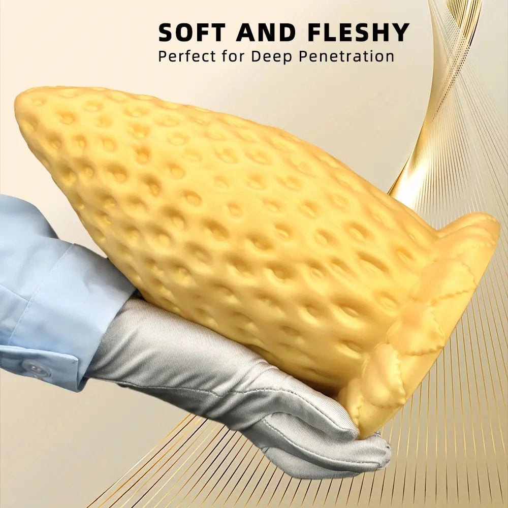 Gold strawberry silicone anal plug, photo 8