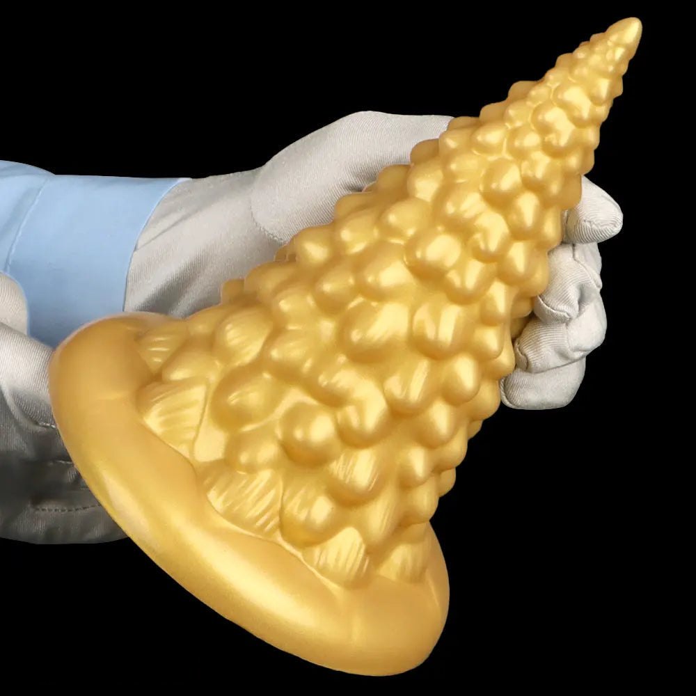 Gold textured anal plug, photo 12