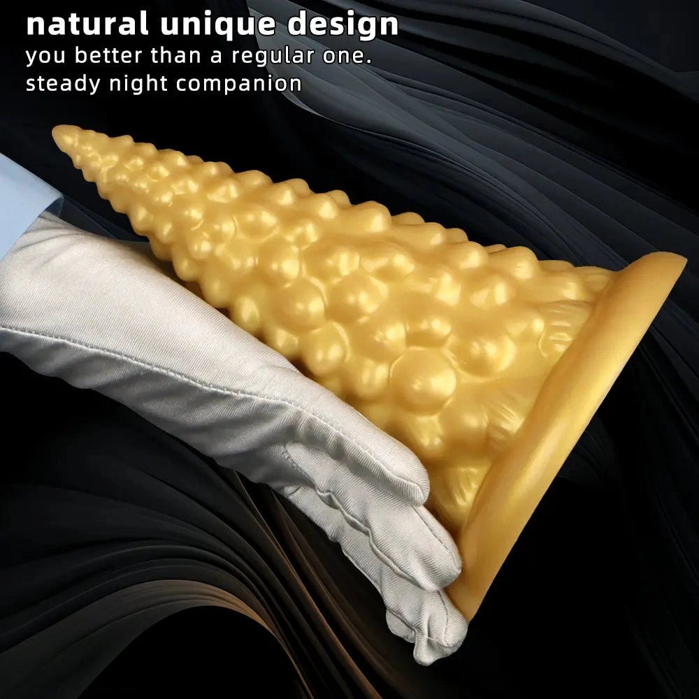 Gold textured anal plug, photo 2