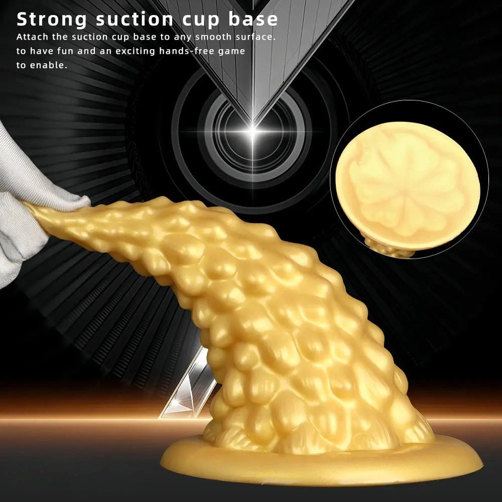 Gold textured anal plug, photo 4