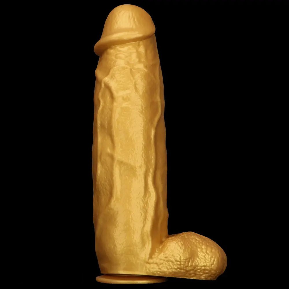 Gold silicone dildo, photo 10