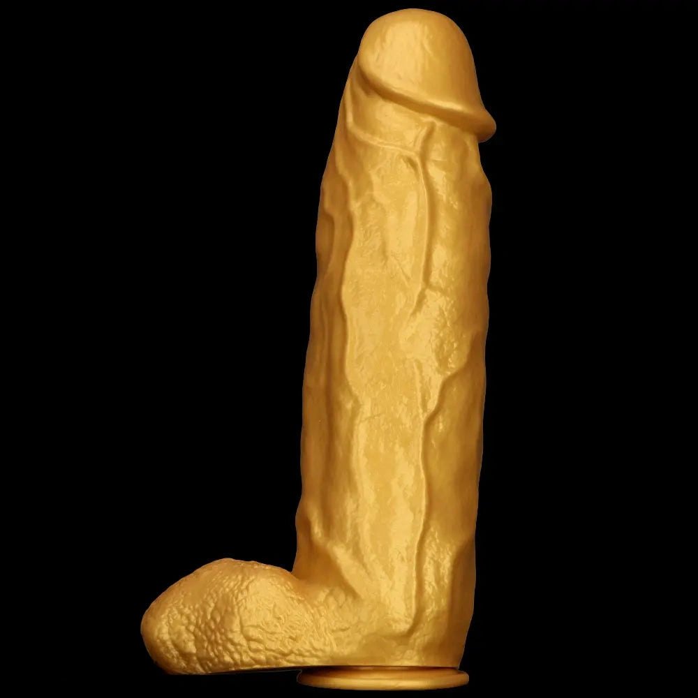 Gold silicone dildo, photo 11