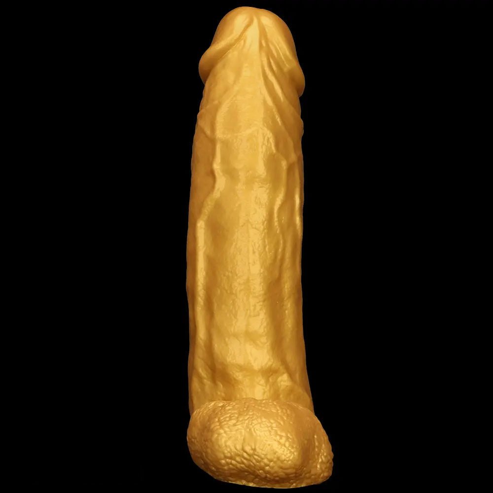 Gold silicone dildo, photo 12