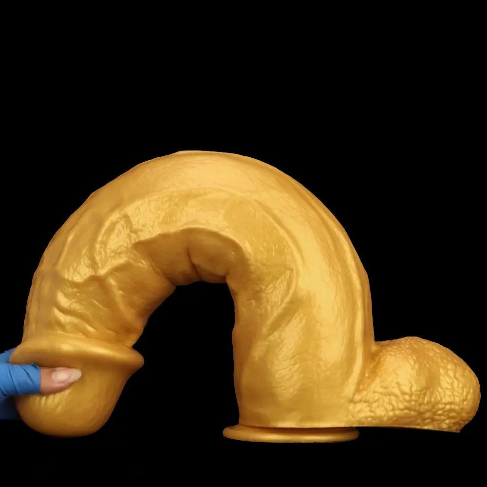 Gold silicone dildo, photo 14