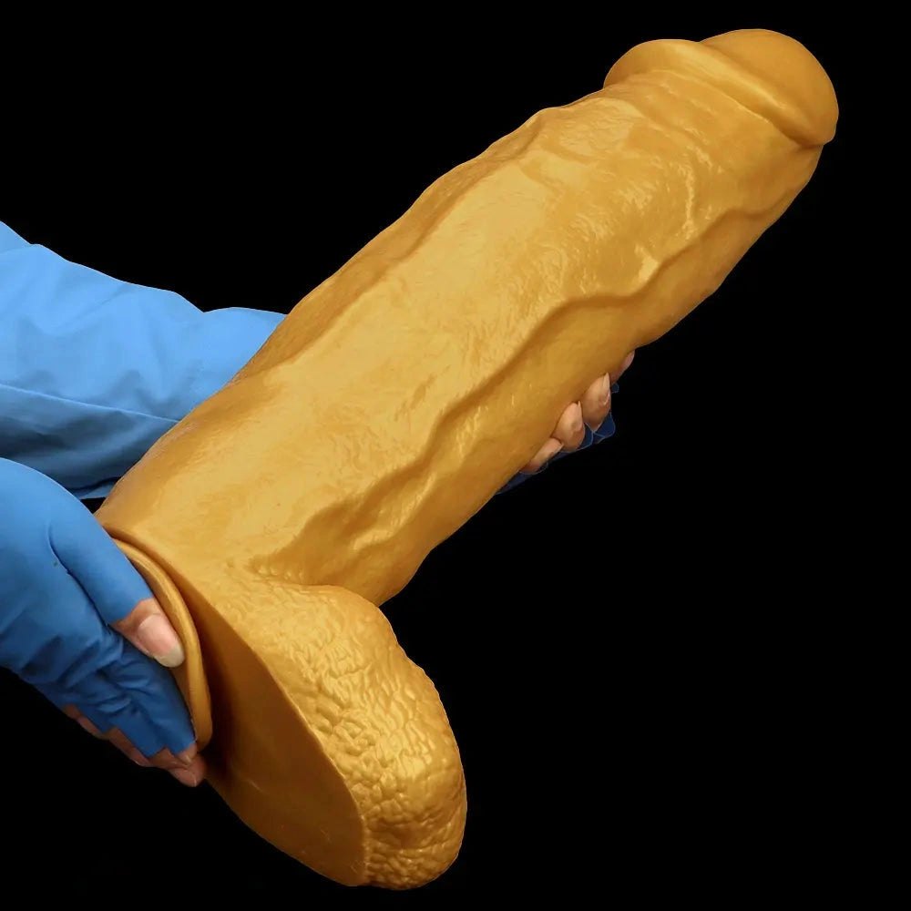 Gold silicone dildo, photo 15