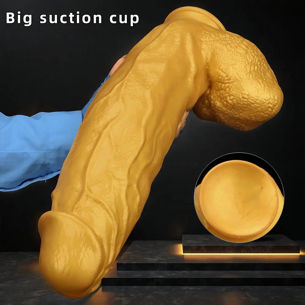 Gold silicone dildo, photo 6
