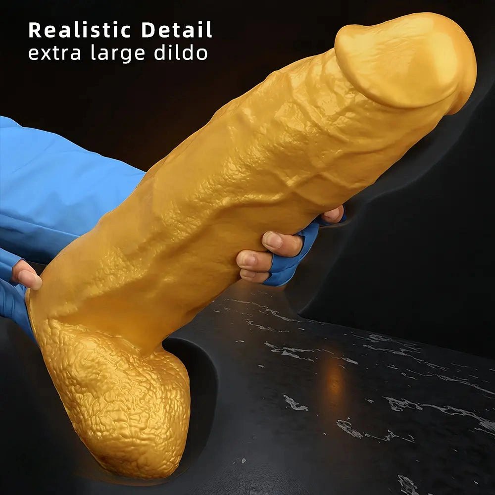 Gold silicone dildo, photo 7