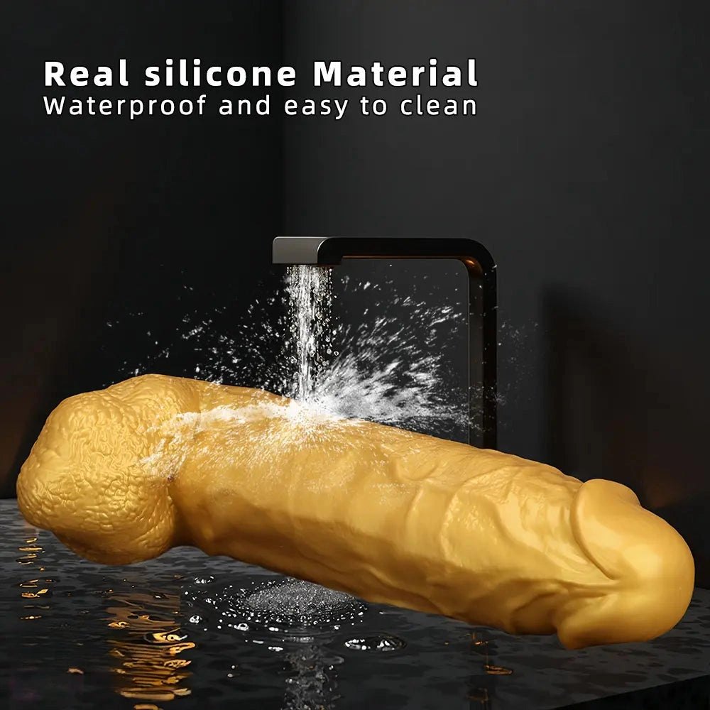 Gold silicone dildo, photo 8
