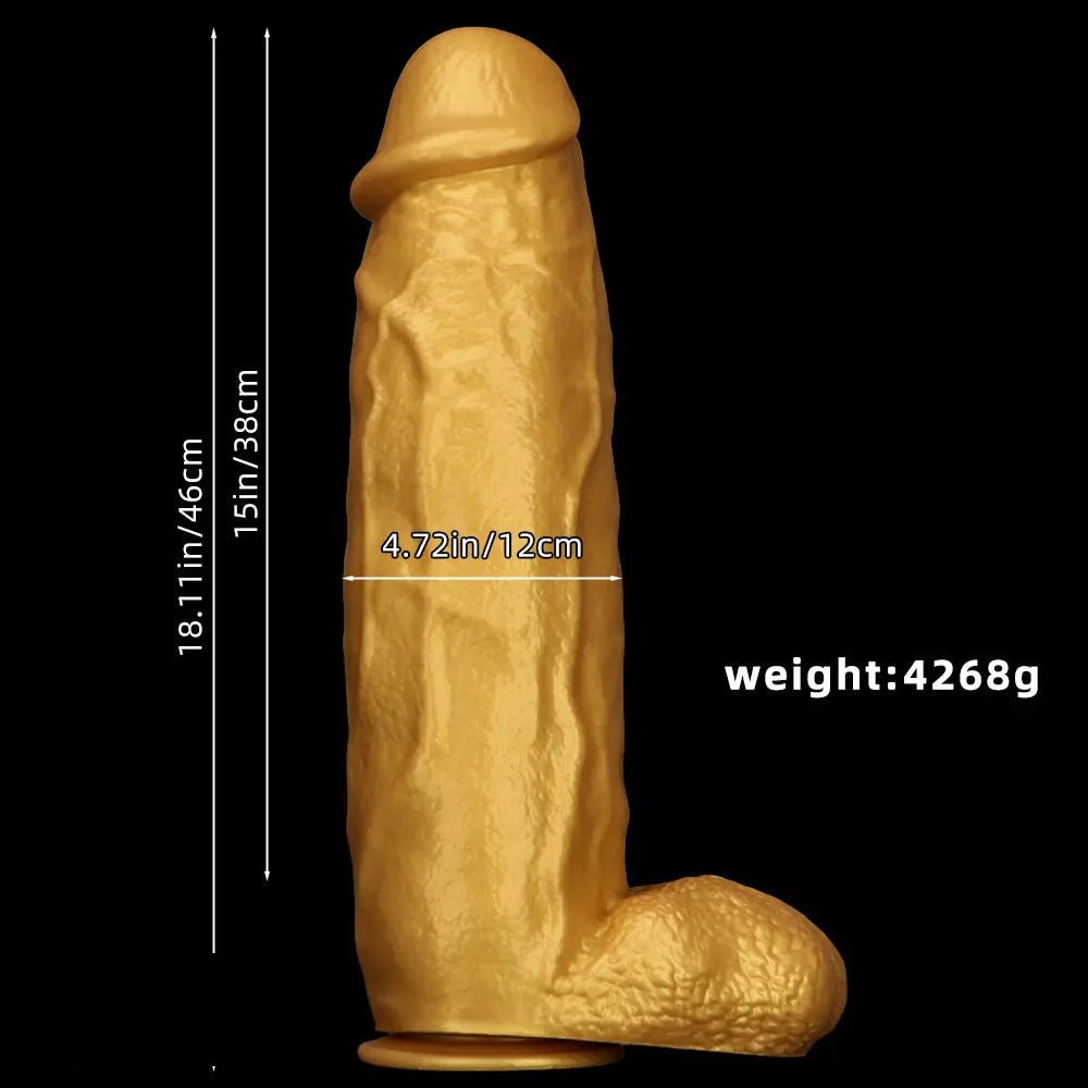 Gold silicone dildo, photo 9