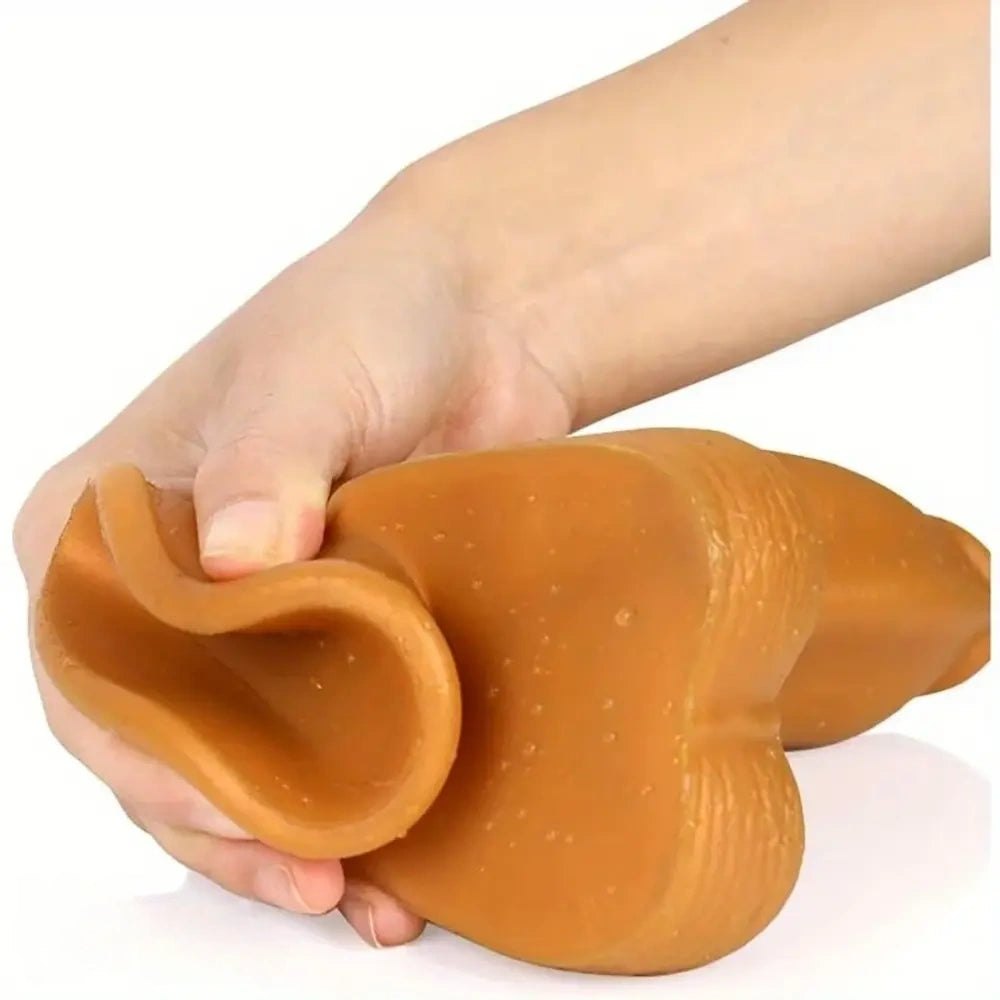 Gold thick silicone dildo, photo 5