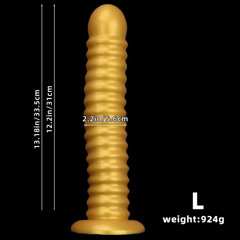 Gold threaded large dildo, photo 10