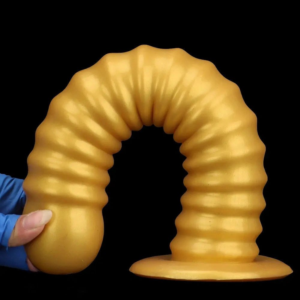 Gold threaded large dildo, photo 6