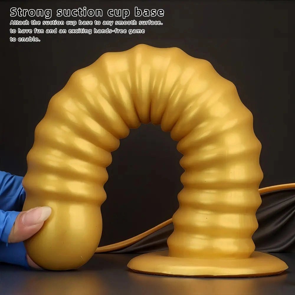 Gold threaded large dildo, photo 7