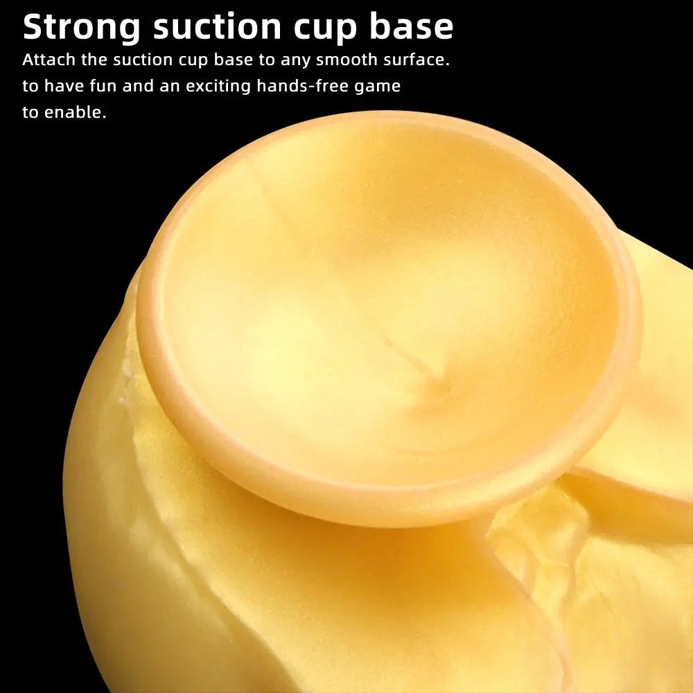 Gold bearded fantasy creature silicone dildo, photo 5