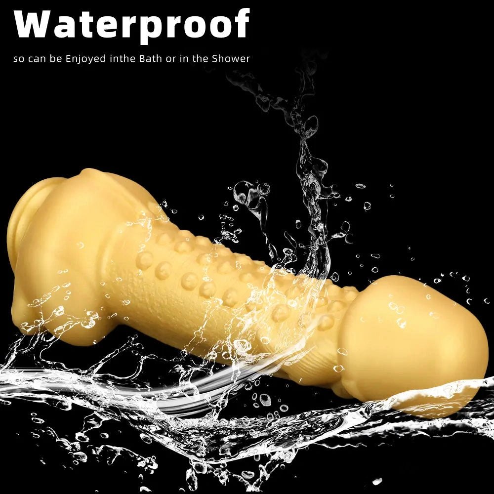 Gold bearded fantasy creature silicone dildo, photo 7