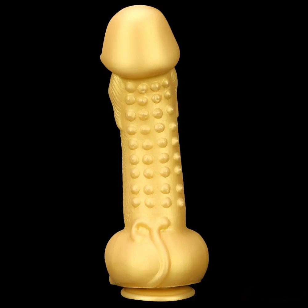 Gold bearded fantasy creature silicone dildo, photo 8