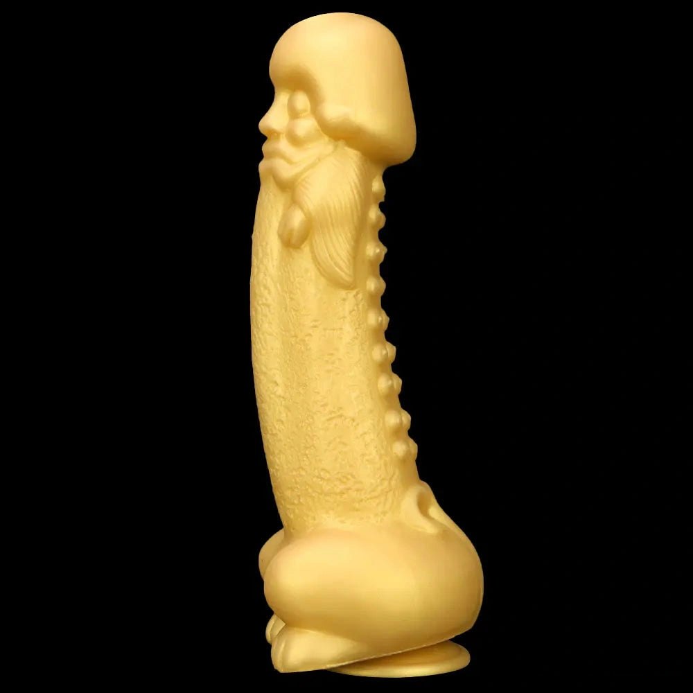 Gold bearded fantasy creature silicone dildo, photo 9