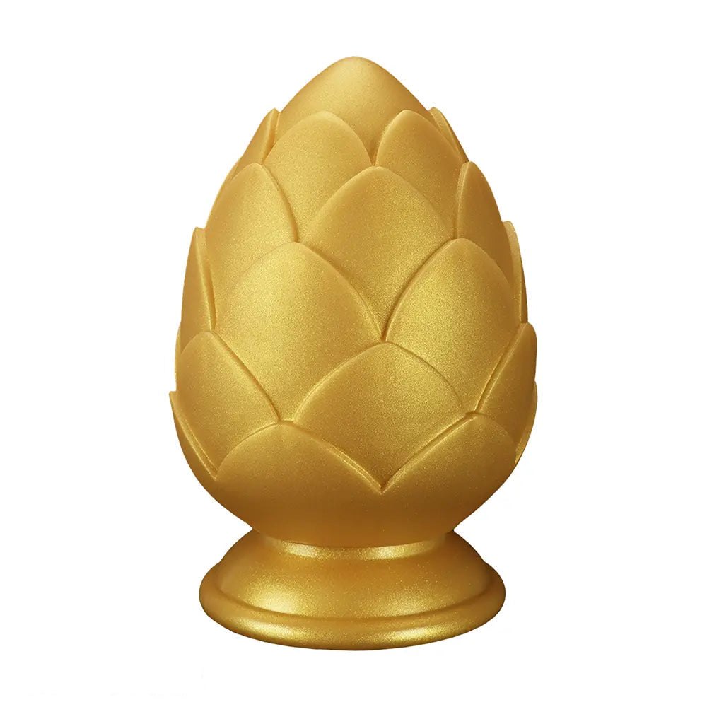 Gold textured silicone anal plug, photo 1