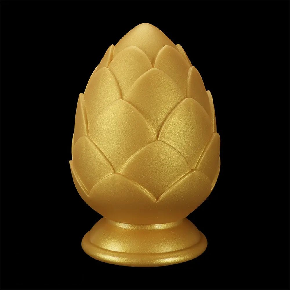Gold textured silicone anal plug, photo 15