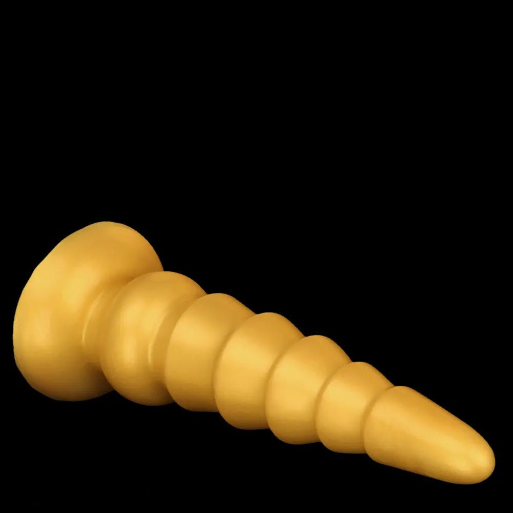 Gold graduated silicone anal plug, photo 15