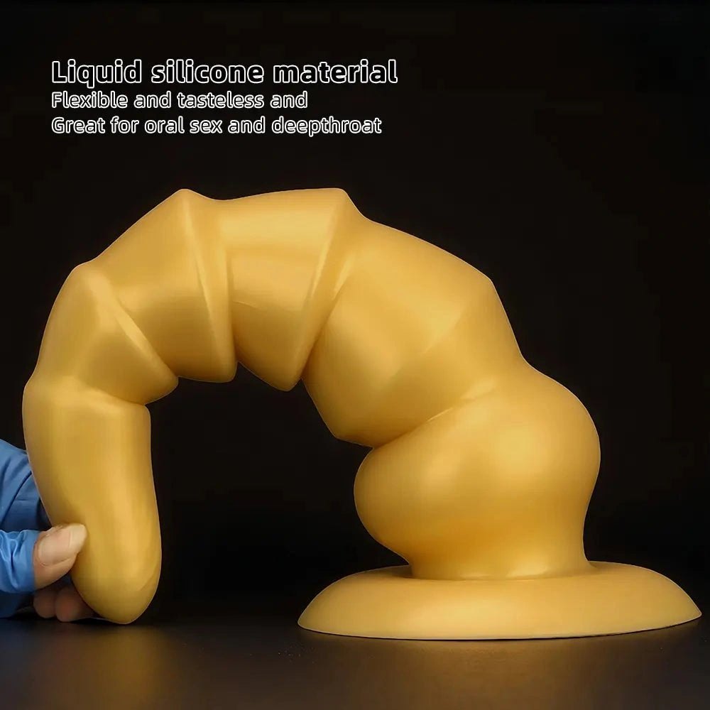 Gold graduated silicone anal plug, photo 6