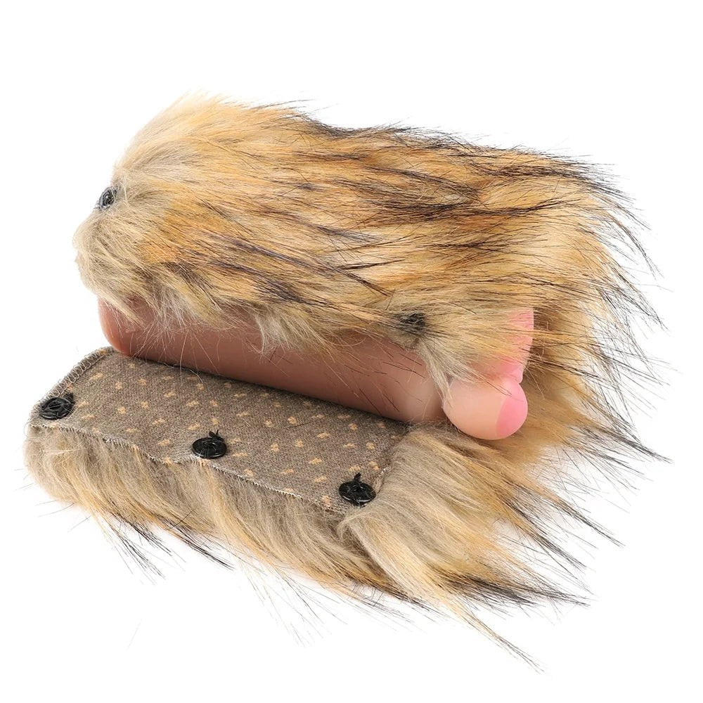 Golden mane dual entry furry male masturbator, photo 7