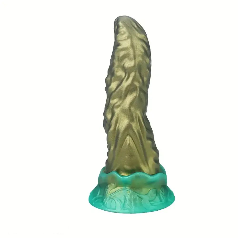 Golden monster face fantasy dildo, photo 10