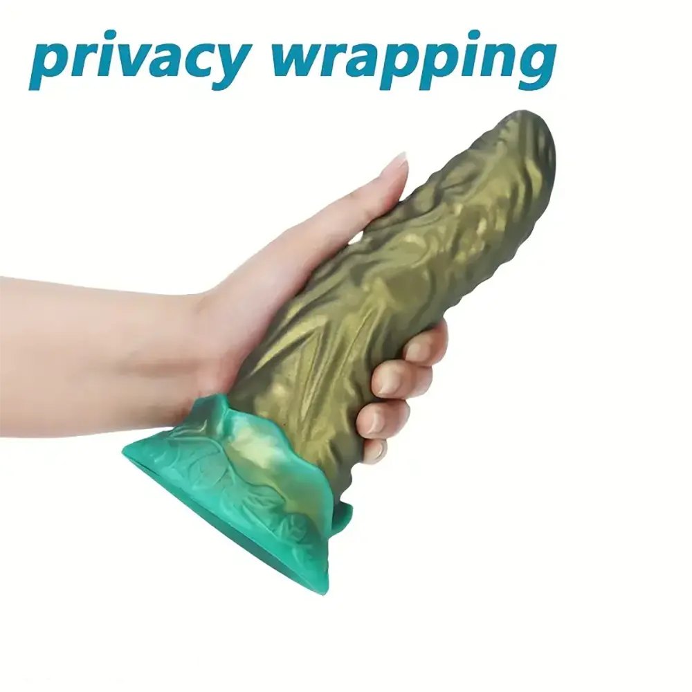 Golden monster face fantasy dildo, photo 2
