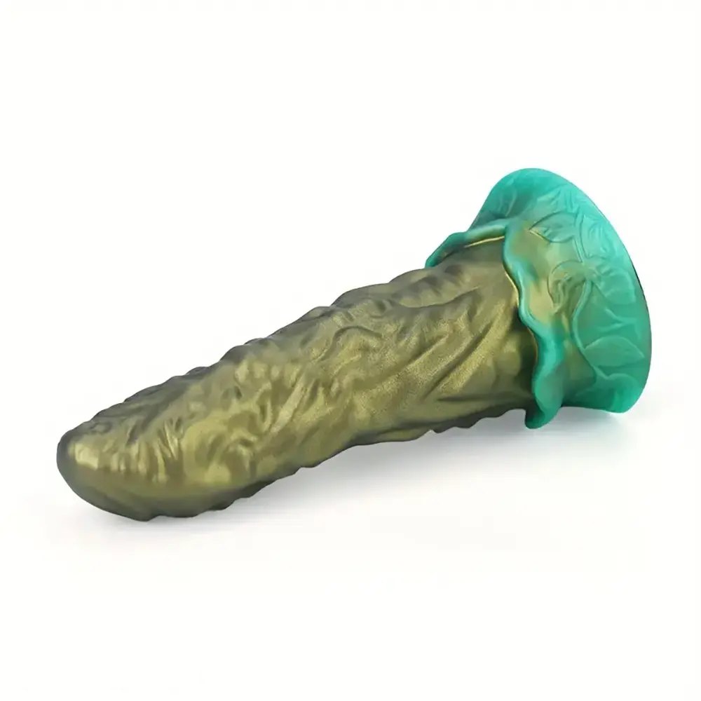 Golden monster face fantasy dildo, photo 7